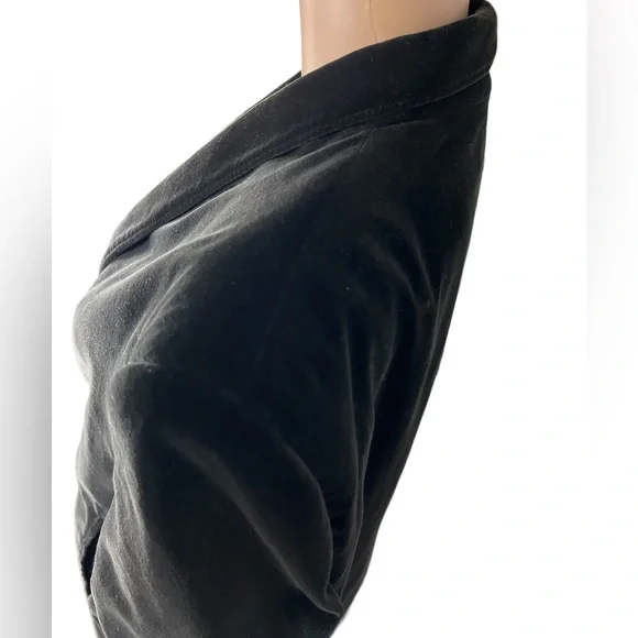 L’Avion Double Breasted Velvet Waist Jacket, Black |L - Picture 7 of 15
